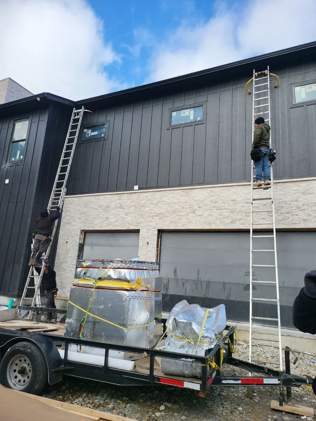 Fiber cement siding installed on a Chapel Pines home